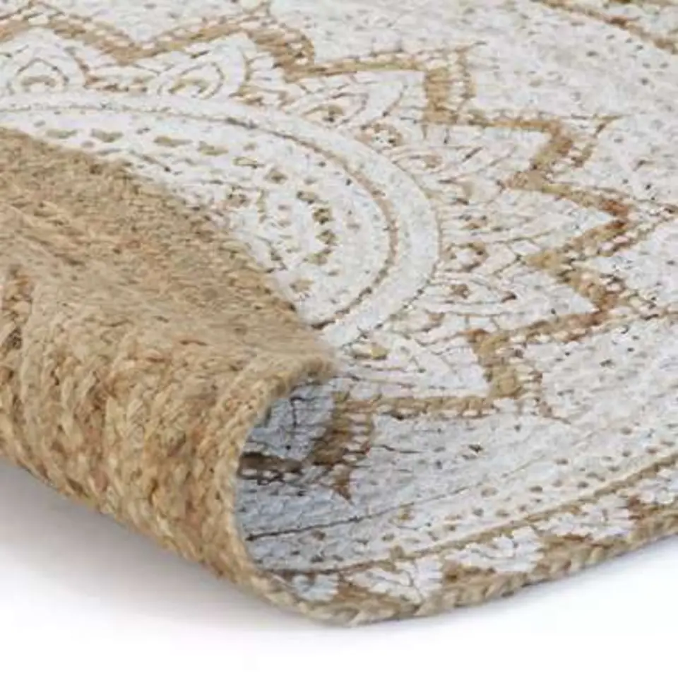 vidaXL - Tapijt - Beige - Jute - 90 cm