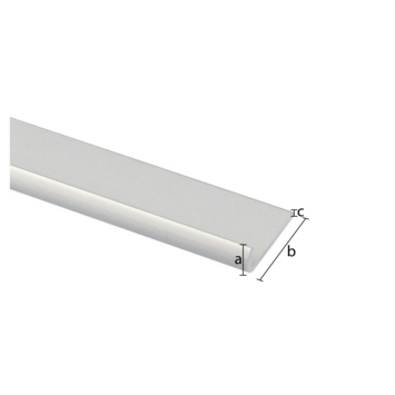 Tafelrand aluminium mat zilver 18x1000x1,5mm
