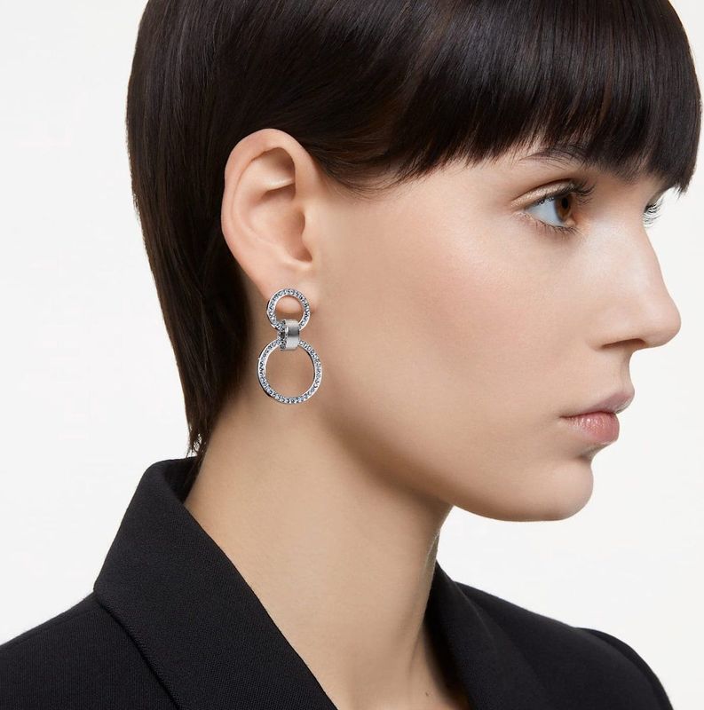 Swarovski 5663503 Hollow Zilverkleur Oorbellen