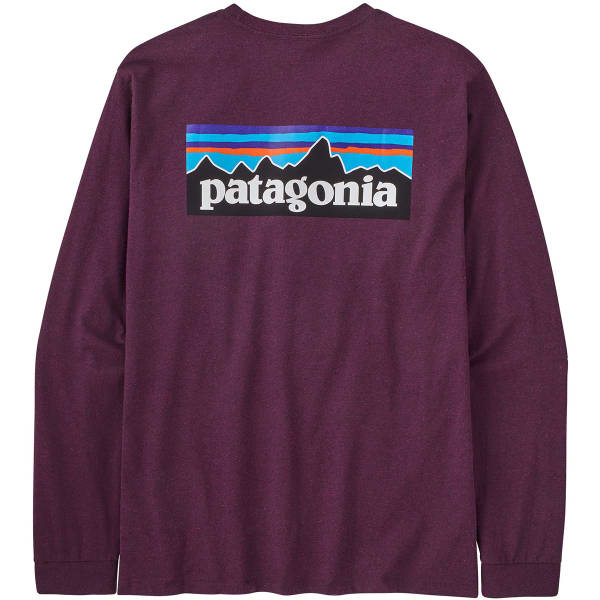 T-shirt PATAGONIA M'S L/S P-6 LOGO RESPONSIBILI-TEE NIGHT PLUM