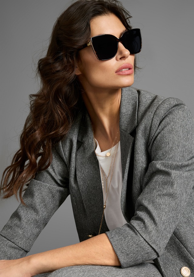 Laura Scott Sonnenbrille mit glitzernden und goldfarbenden Details - NEW