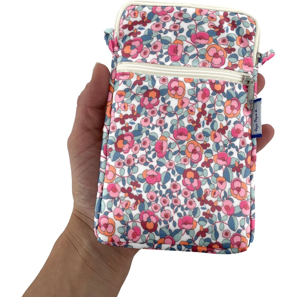 Pochette Téléphone Matelassée Boutons Rose