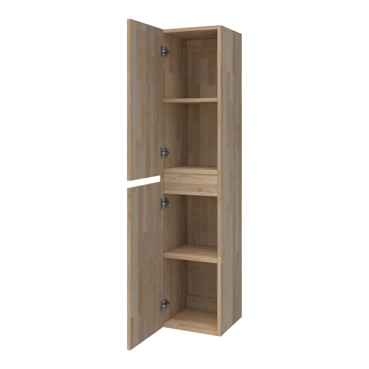 Brauer Joy hoge kast 160cm vingerlas eiken grijs
