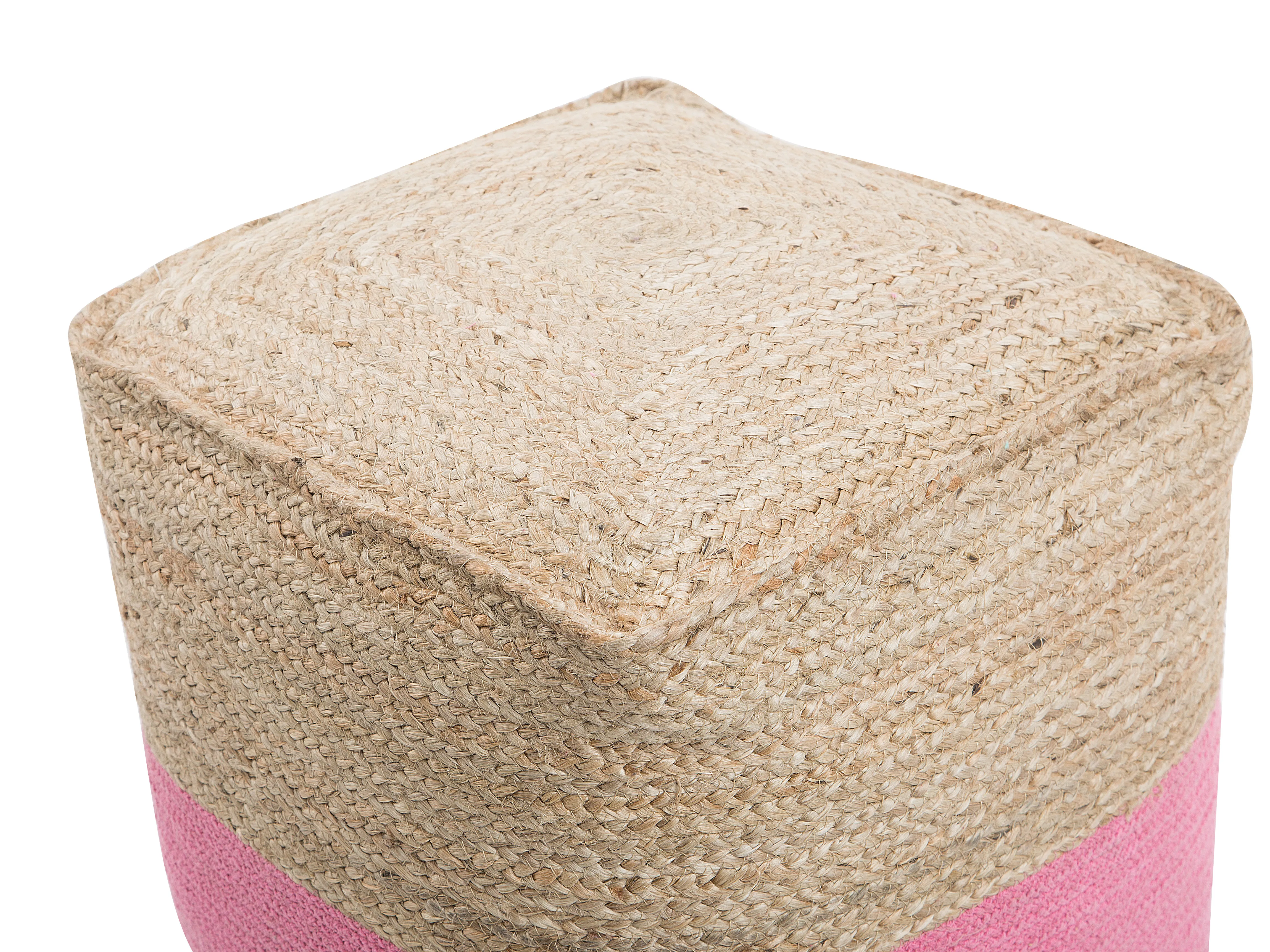 Poef KIRAMA Jute Roze