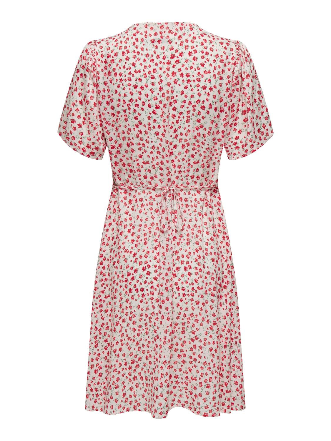 ONLEVIDA Kurzes Kleid Cloud Dancer