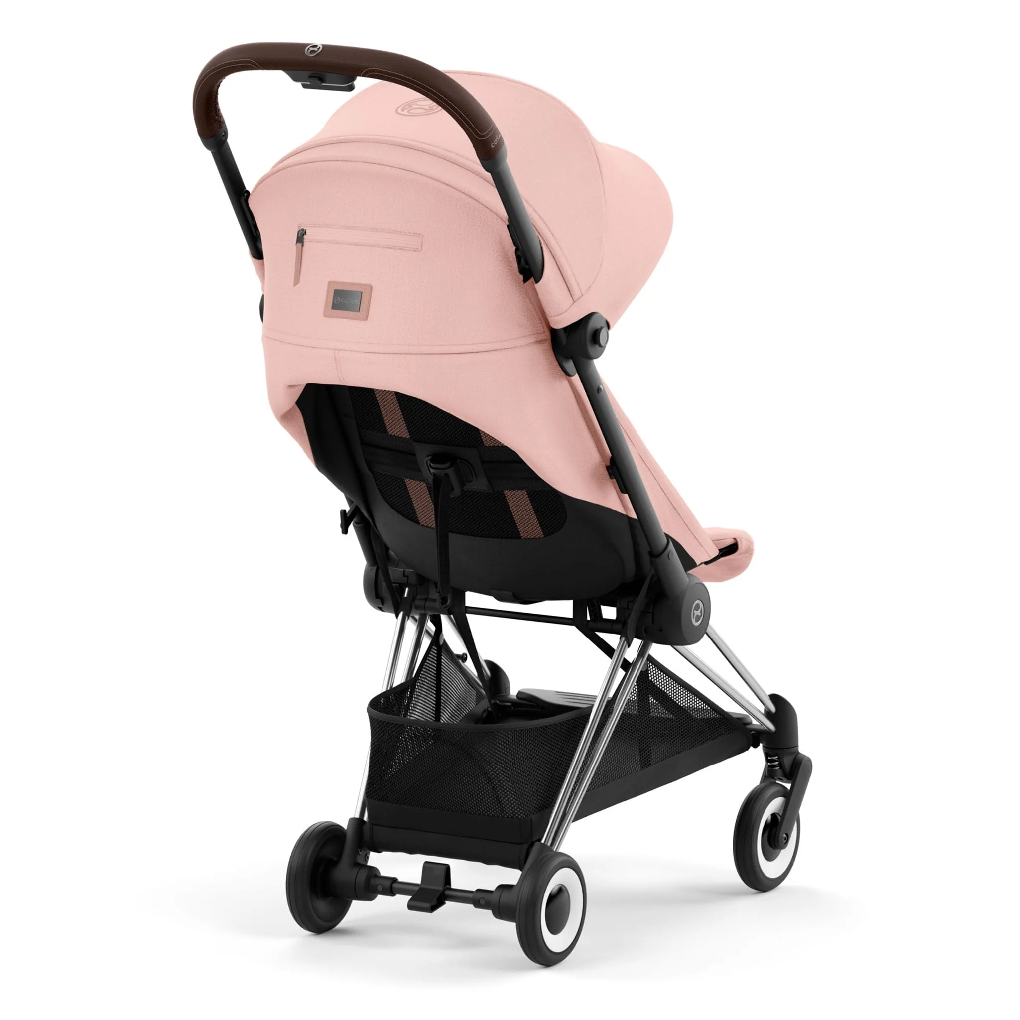 Cybex Poussette Coya - Cadre chromé avec siège rose pêche