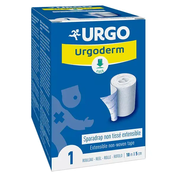 Fita adesiva elástica não tecida Urgo Medical Urgoderm 10m x 5cm
