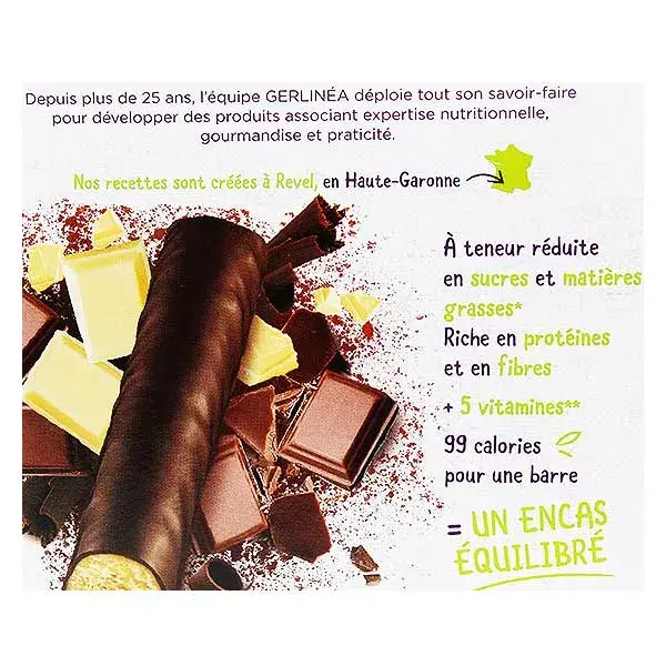 Barra de chocolate amargo e branco Gerlinéa Gourmet Break, 12 unidades