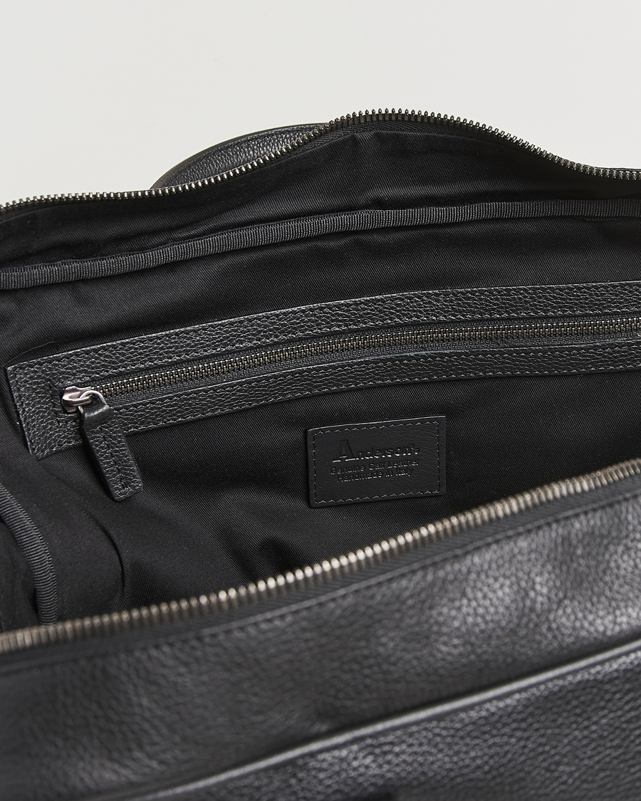 Anderson's Full Grain Leather Briefcase Black