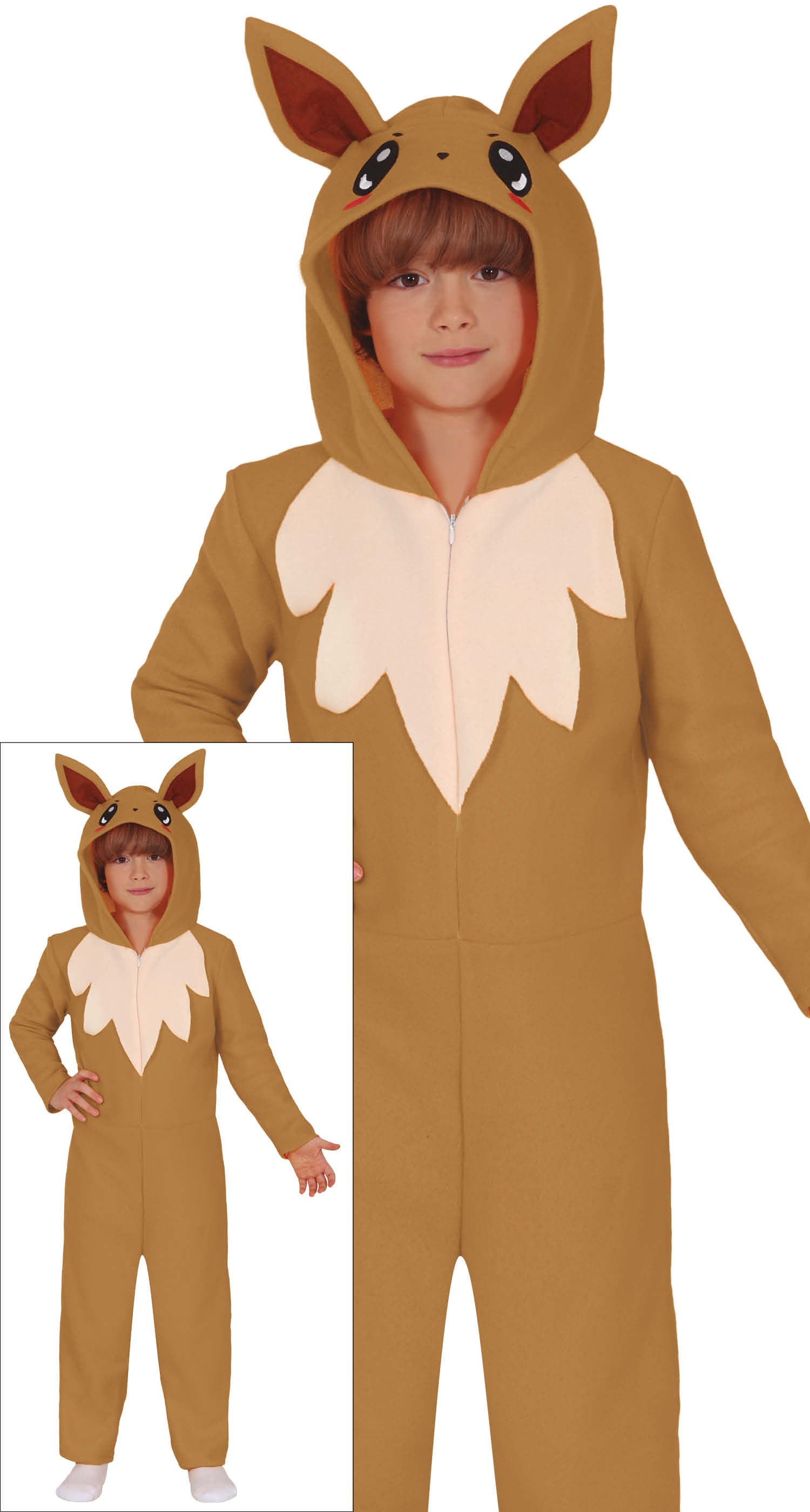 Vos Onesie Bruin Beige Kind