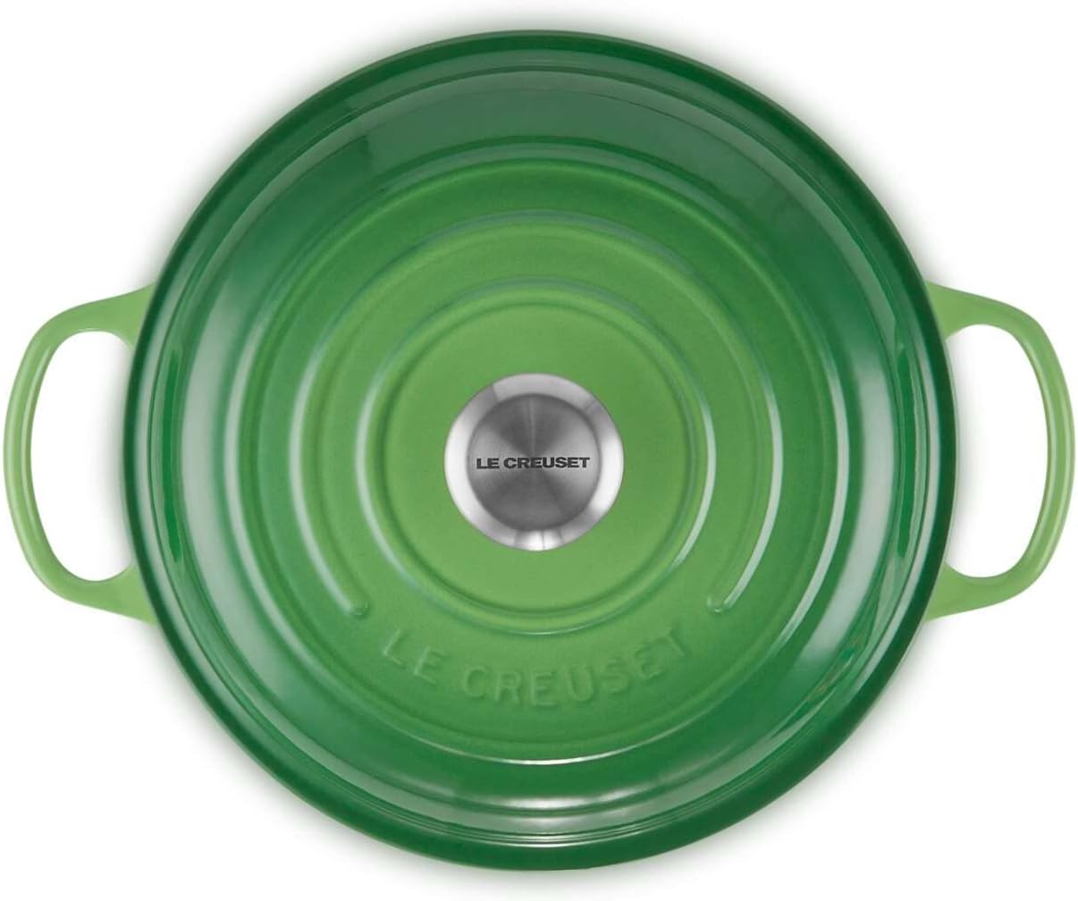 Le Creuset Signature Gusseisen Gourmet-Profitopf, Rund, Ø 26 cm, 2,2 l, Für alle Herdarten inkl. Induktion geeignet, 4,205 kg, Bamboo, 21180264082430