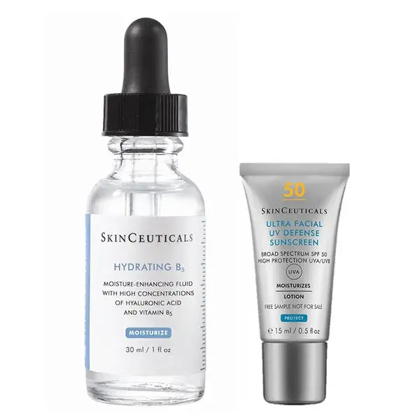 Kit Skinceuticals para Desidratação e Alívio da Opacidade: Hidratante B5 + Ultra Facial Defense FPS 50 (brinde)