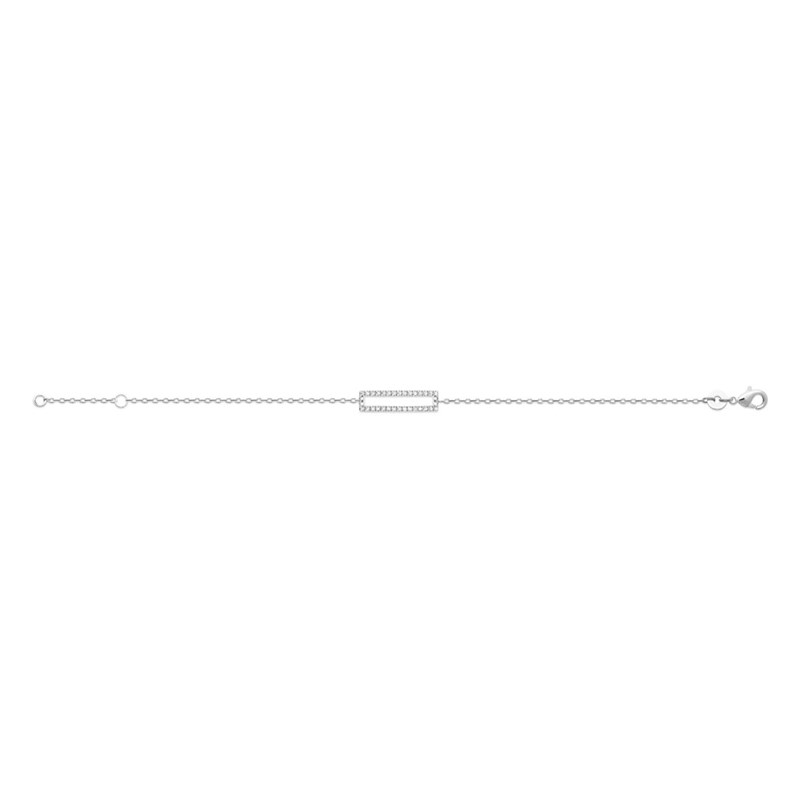 Bracelet Femme - Argent 925 - Oxyde de zirconium - Longueur : 18 cm