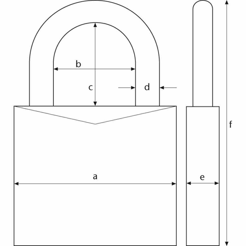 ABUS Vorhängeschloss - silber - Aluminium - 64TI/40