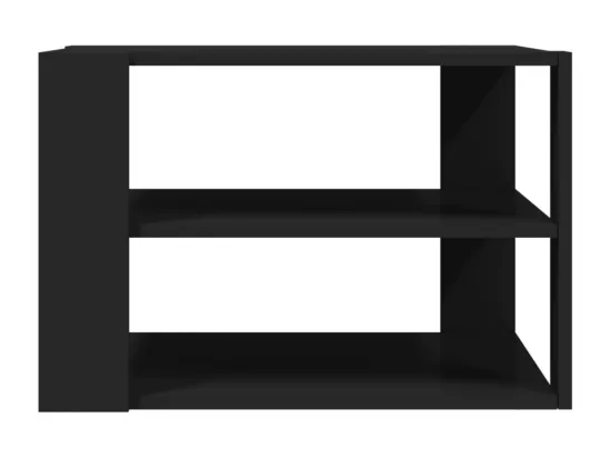Table basse noir 59,5x59,5x40 cm bois d'ingénierie