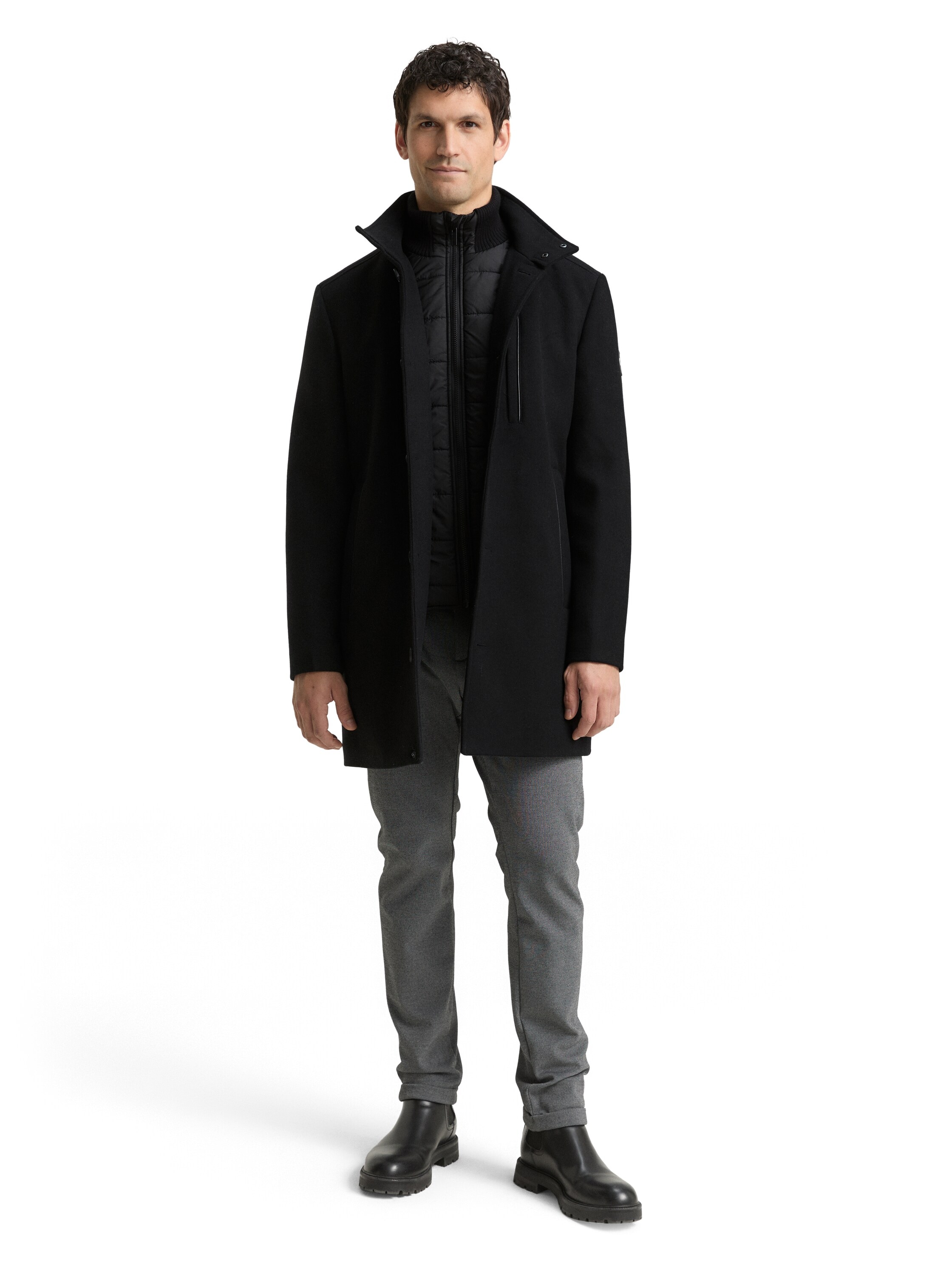 TOM TAILOR Wollmantel , mit abnehmbarer Innenjacke