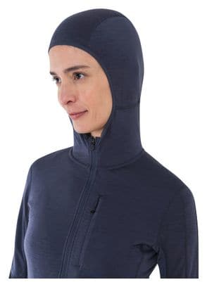 Polaire Femme Icebreaker Merino 200 Realfleece Descender Bleu/Noir