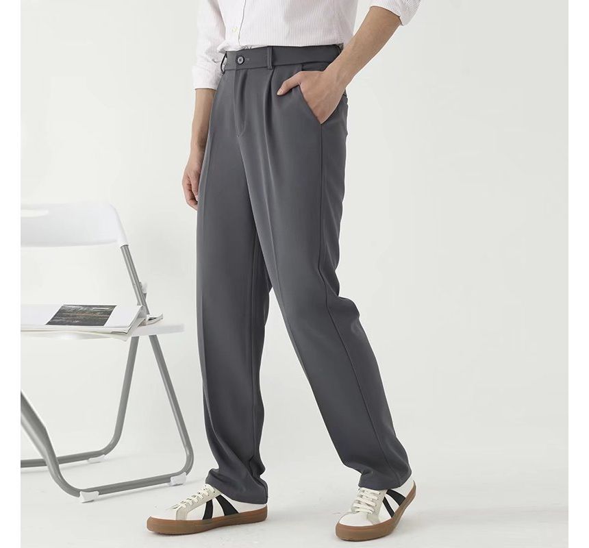 GRAYCIOUS - Hoge taille, effen, rechte broek