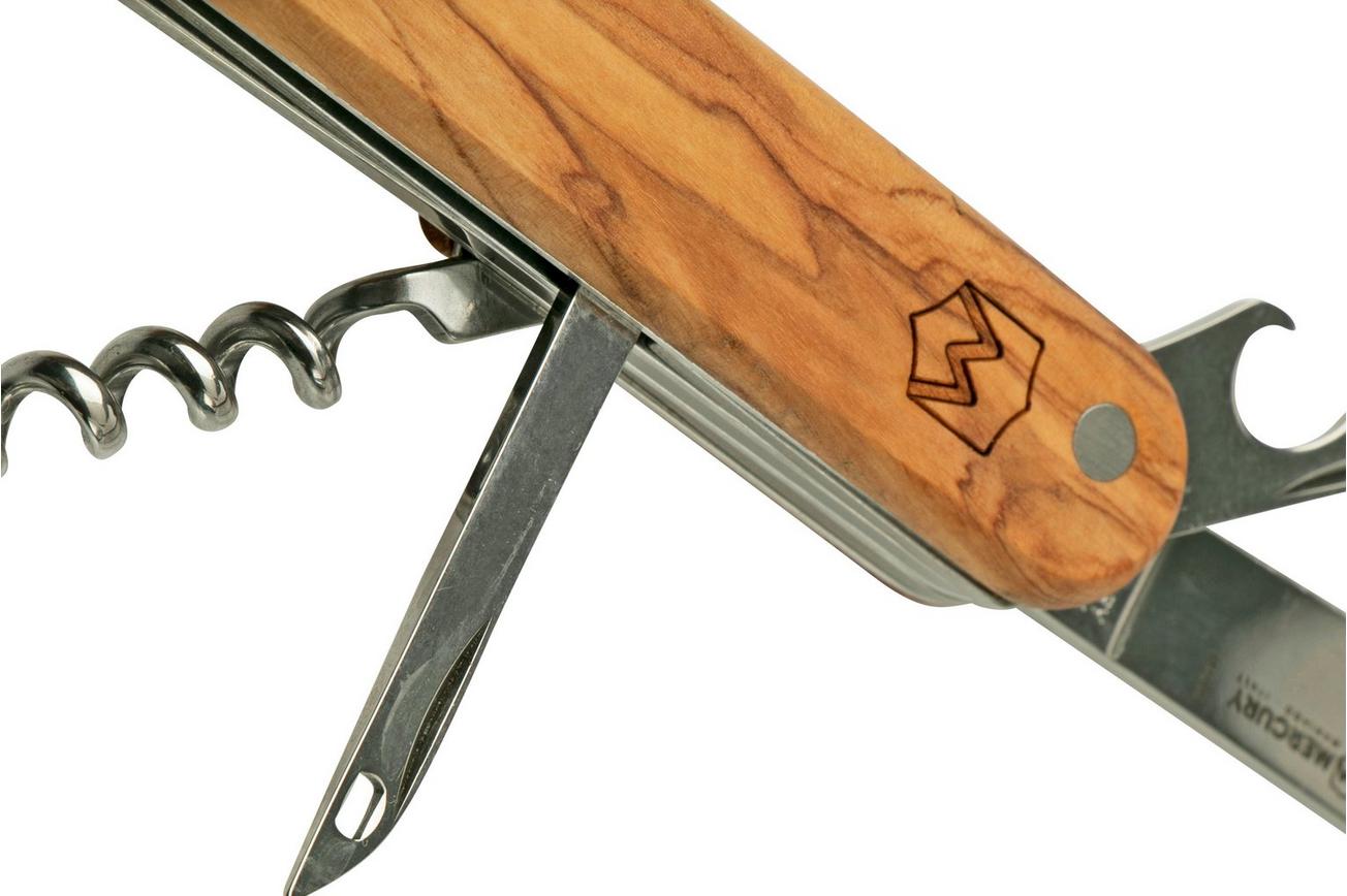 Mercury Multi-Tool Knife 913-7LC Olive Wood, 7 functies, zakmes