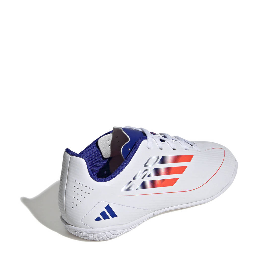 adidas F50 Club INjunior zaalvoetbalschoenen wit/rood/blauw