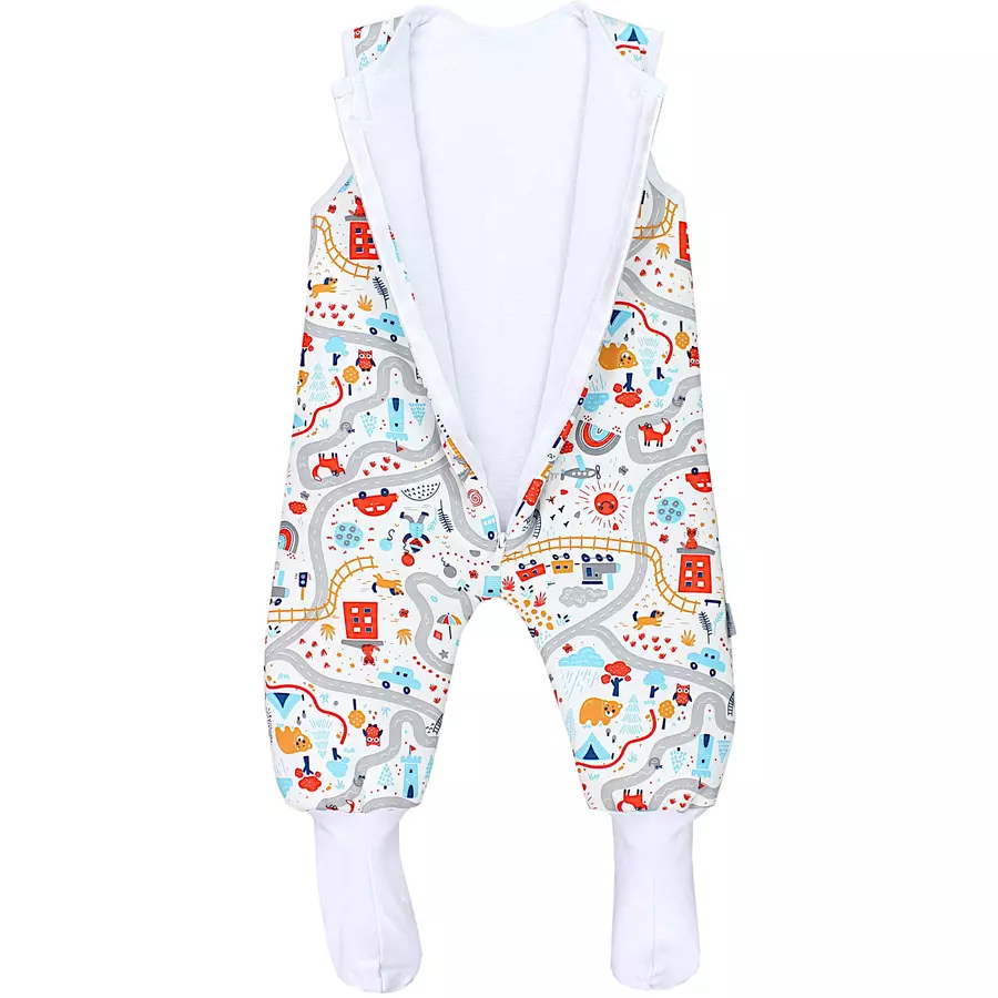 TupTam Baby Winter Schlafsack mit Beinen und Füßen orangegelb