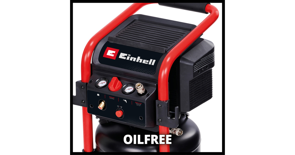 EINHELLTE-AC 240/24 Silent Compressor  (Zwart/rood, 24 liter)