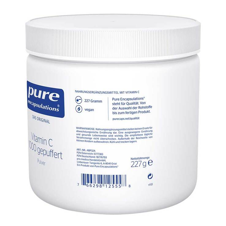 Pure Encapsulations Vitamin C 1000 gepuffert Pulver, 227 g