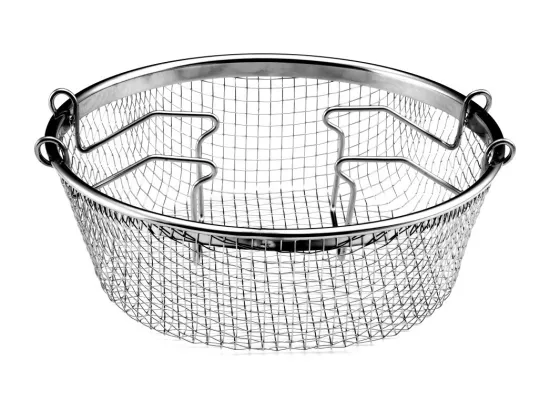 Eclipse - Sauteuse 24 cm revêtue en céramique, couvercle et panier de cuisson pour friture et cuisson à l'eau