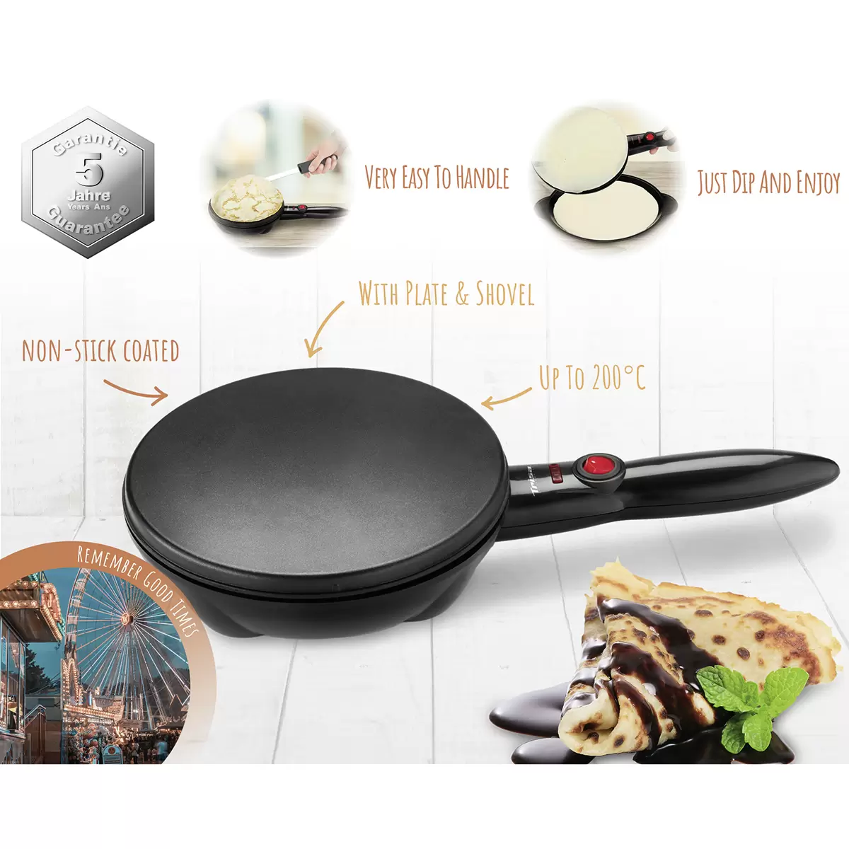 Crepes Maker Easy Crêpe Schwarz