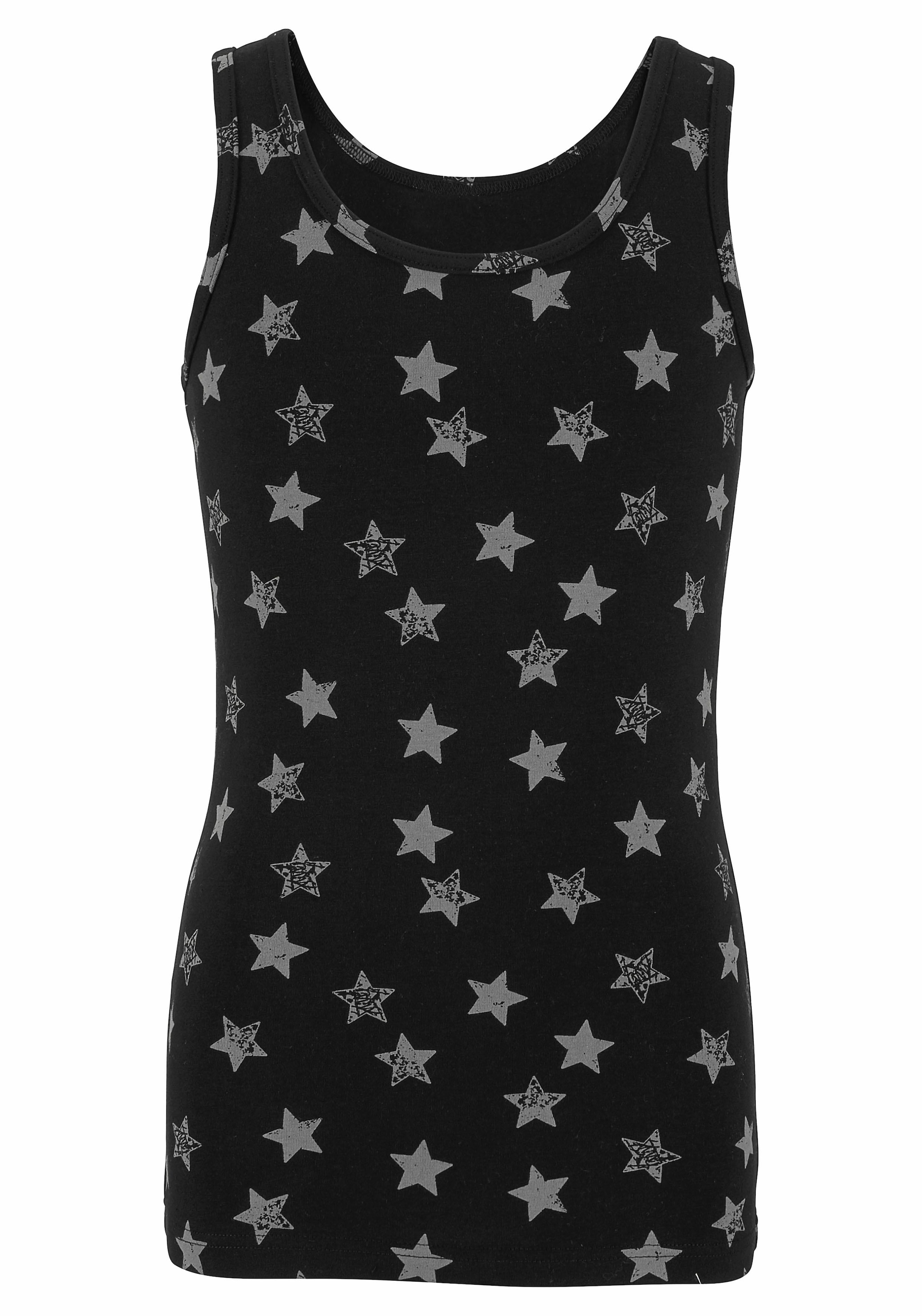 Vivance Unterhemd, 2 Stk. mit Sternendruck, Tanktop