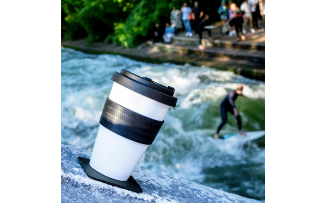 Silwy To-Go-Cup Porzellan inkl. Untersetzer 350ml