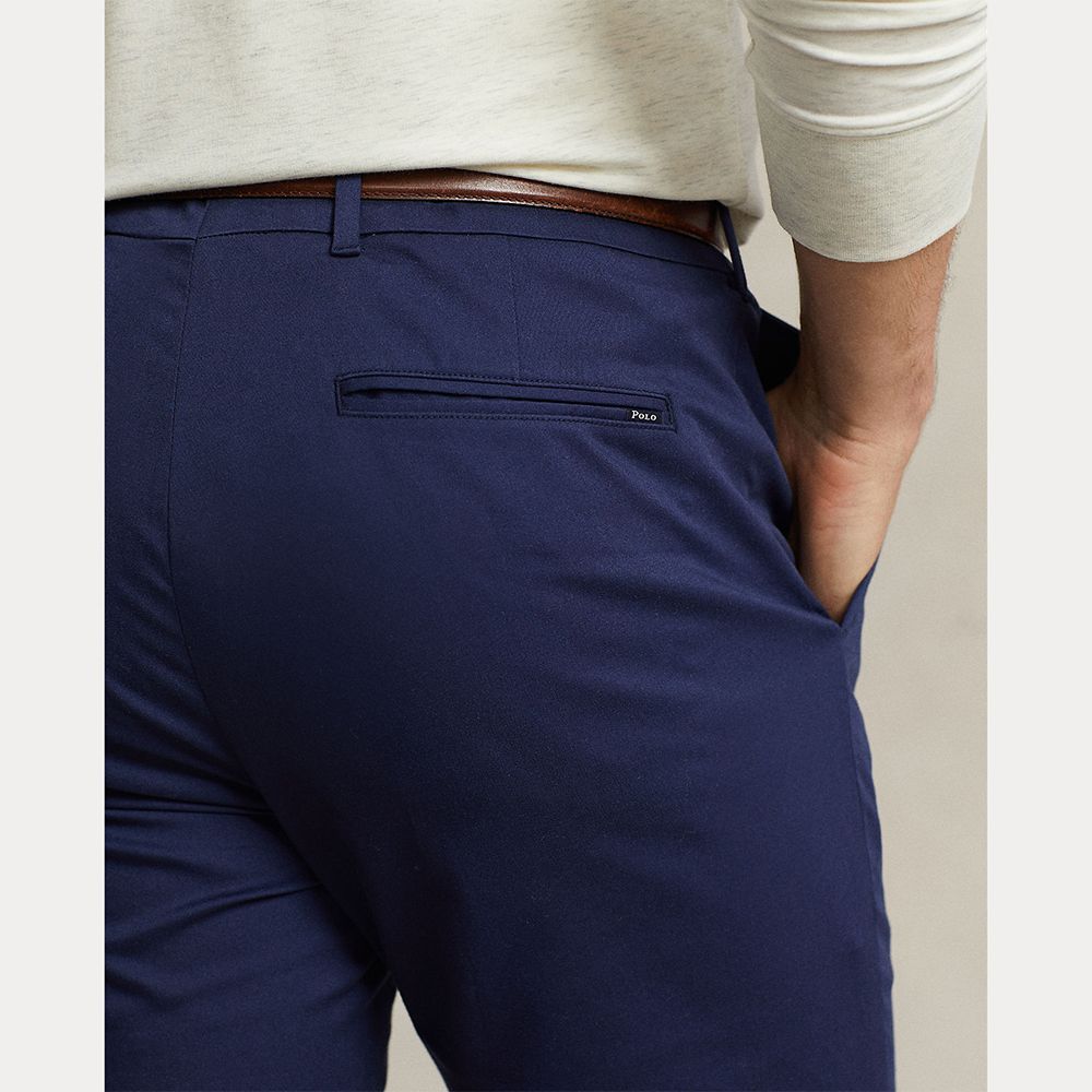 Slim Fit Chinos Bukse Herre Navy