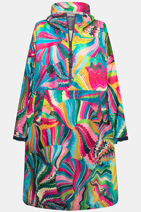 Funktions-Regencape, Unisex, Print, Kapuze