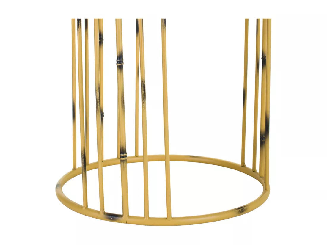 Cache-pot en métal jaune 39x39x48h