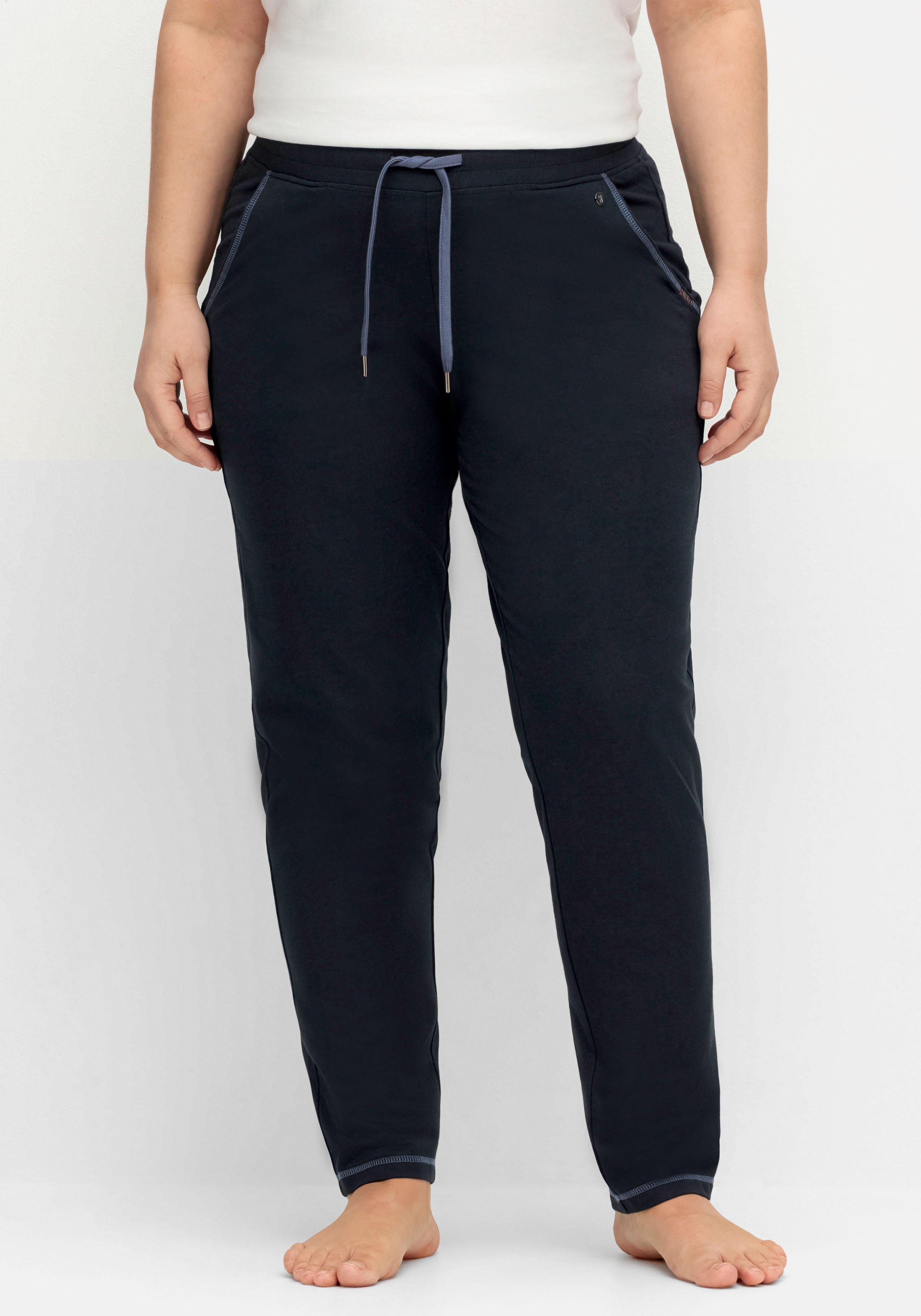 Jogginghose mit Bindeband, in schmaler Form