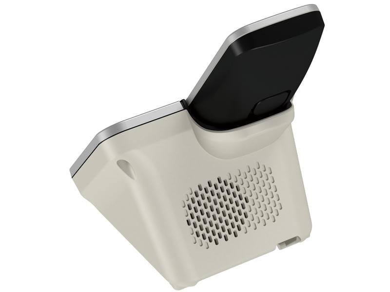 Panasonic Schnurlostelefon KX-TGD320SLW Schwarz/Silber Digitales Schnurlostelefon mit integriertem Anrufbeantworter