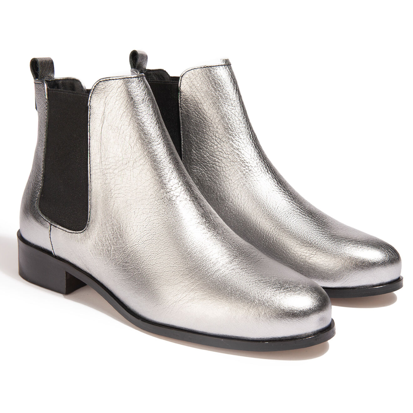 Anaki Chelsea Boots en Cuir Charlie acier