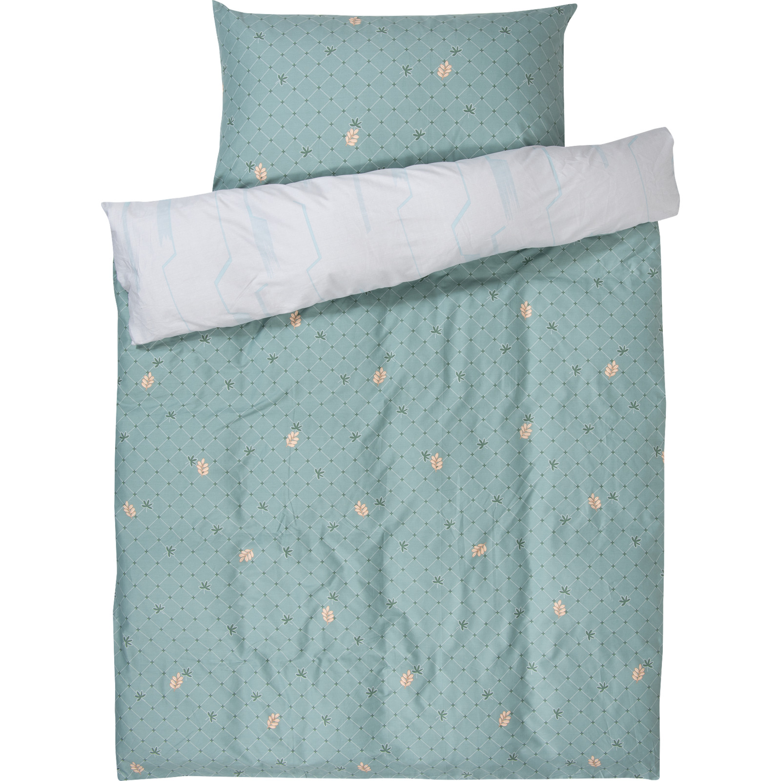 Bettwäsche mint und weiss