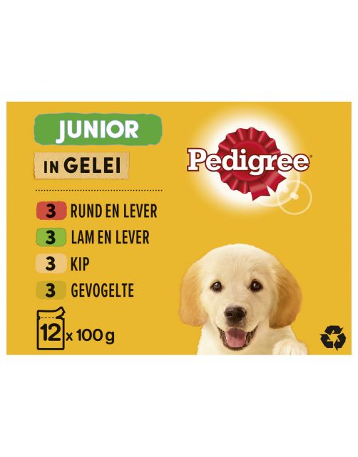 Pedigree Maaltijdzakjes Junior Multipack - Hondenvoer