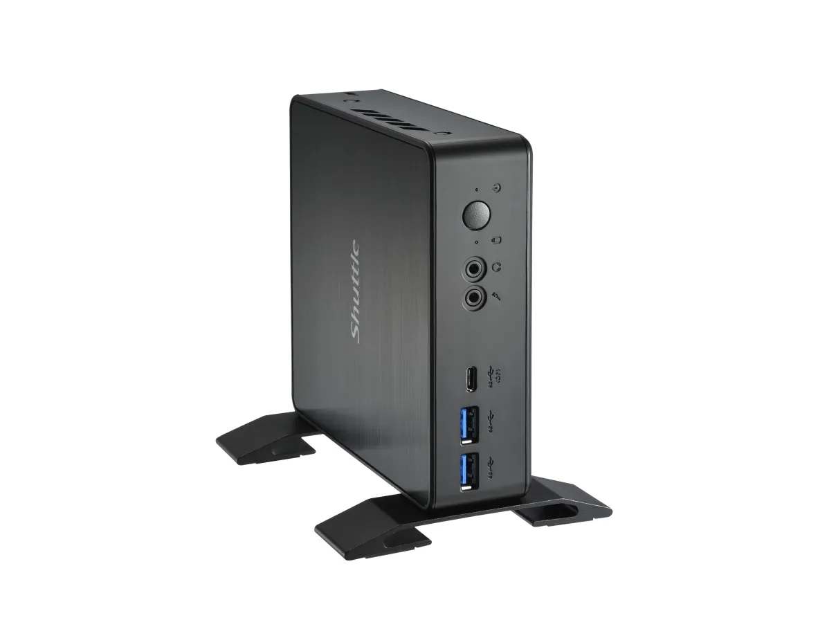 Shuttle XPC nano NC40U5 - Barebone - mini PC 1 x Core i5 1235U / op til 4.4 GHz - RAM 0 GB - UHD Graphics 620 - Gigabit Ethernet - sort