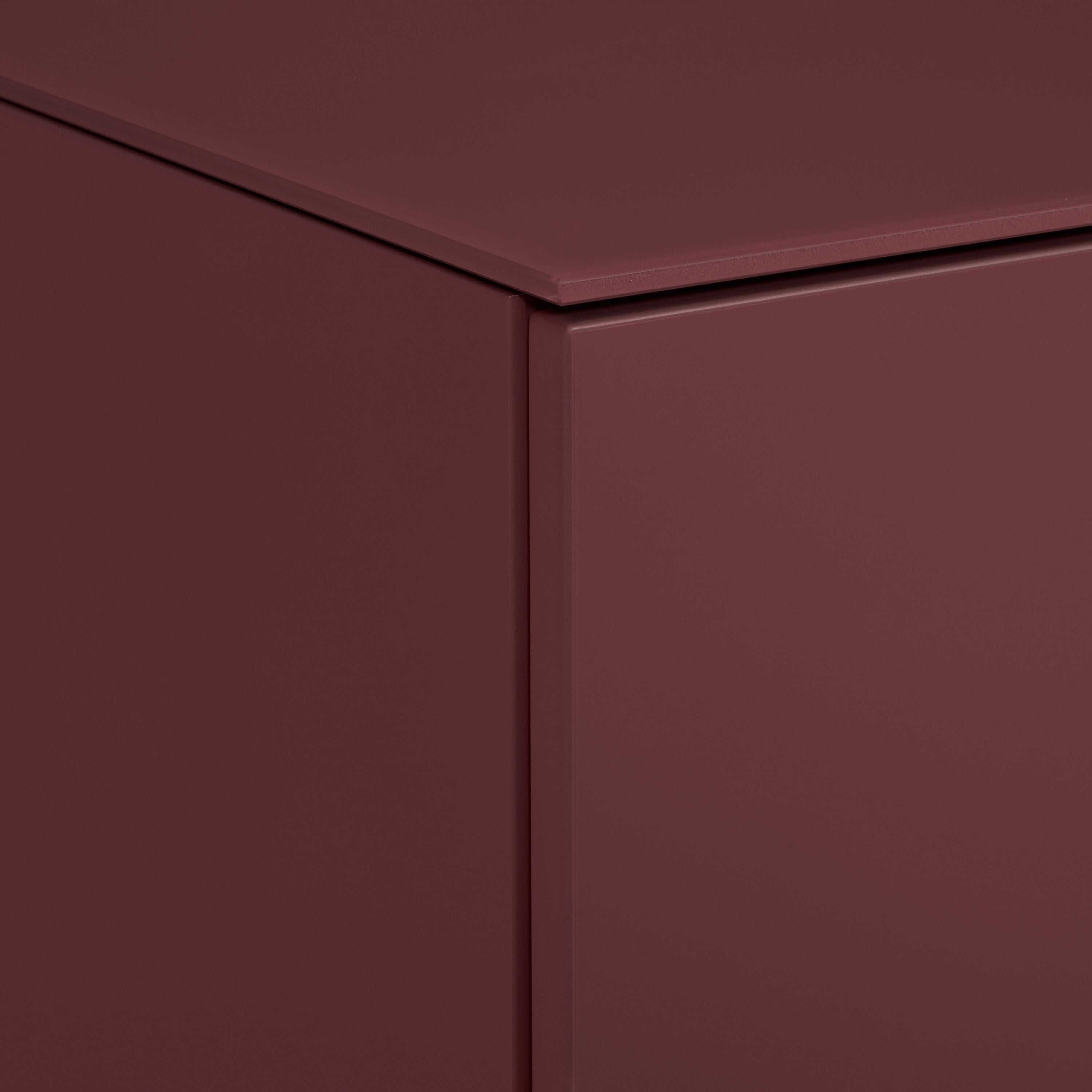TILL Kommode - Dunkelrot / B: 84.0 cm x T: 41.0 cm x H: 106.0 cm