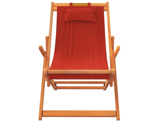 VIDAXL - Chilienne Chaises de plage pliables lot de 2 rouge tissu