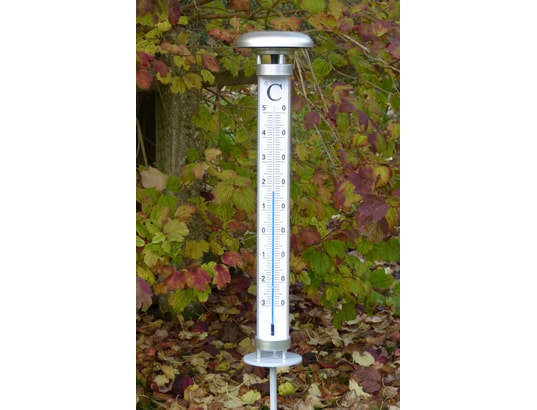 INOVALLEY - Thermomètre extérieur Thermomètre de jardin à led solaire