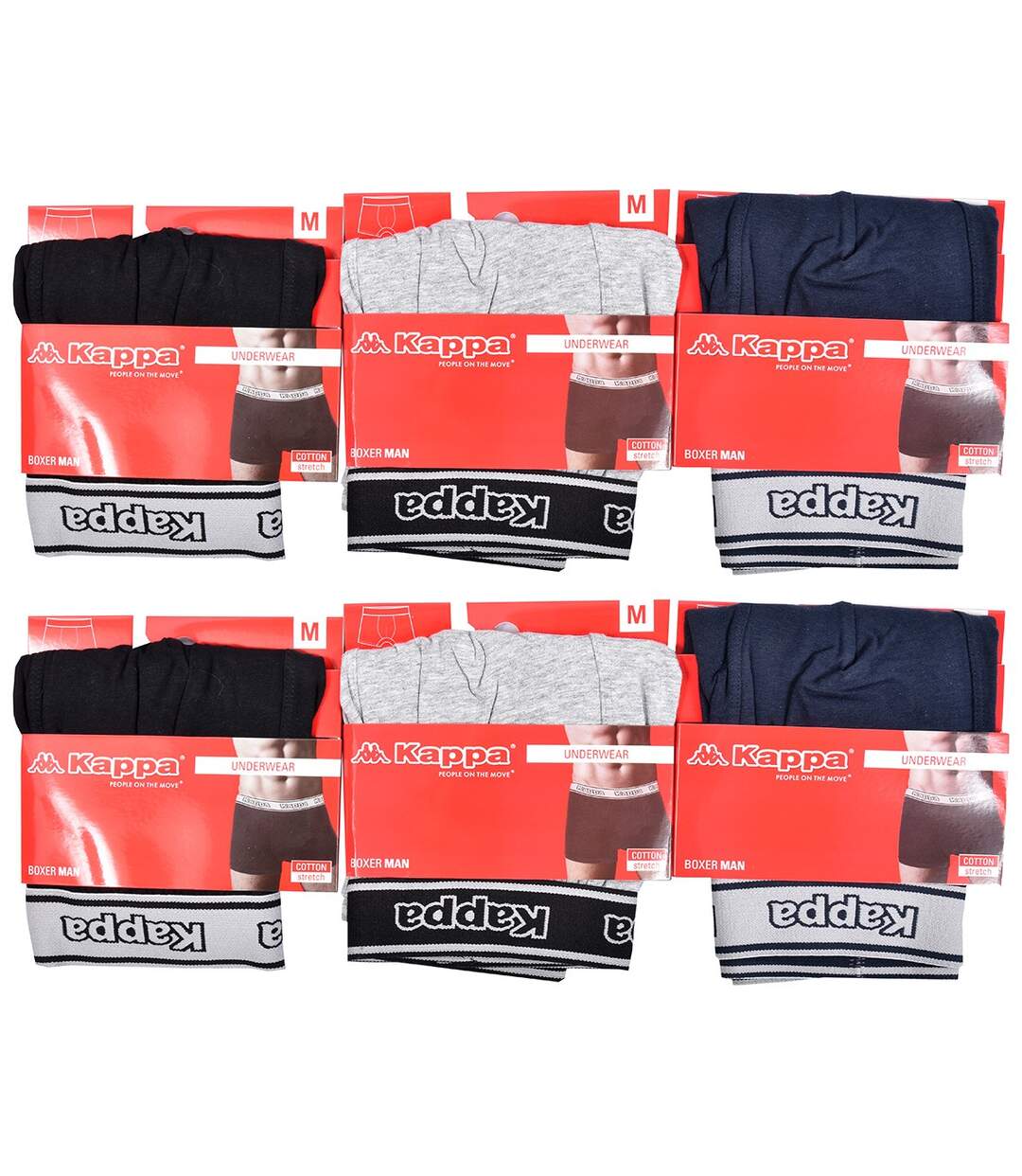Boxer homme KAPPA Lot de 6 Pack de 6 Boxers 5513