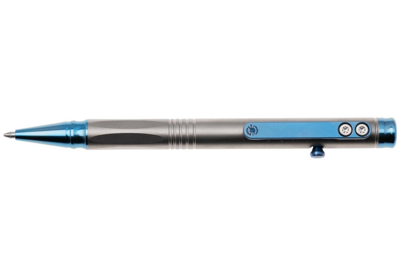 Spartan Blades Grafi Bolt Action Pen, Blue Titanium, everyday carry pen