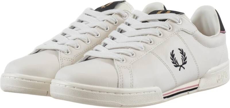 Fred Perry men's shoes leather trainers sneakers b722 Wit Heren