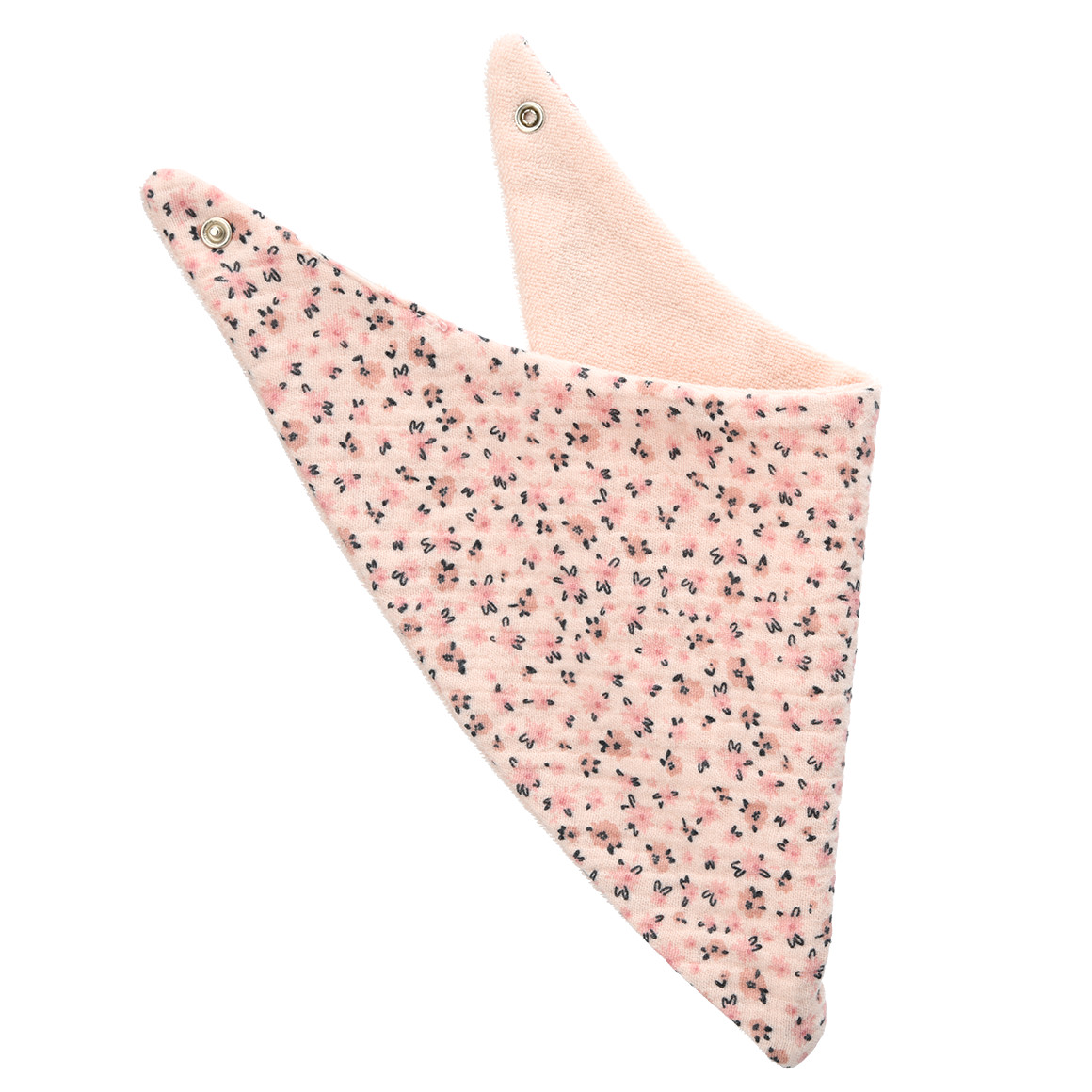 Topomini Baby Musselin-Bandana mit Frottee-Innenseite zartrosa