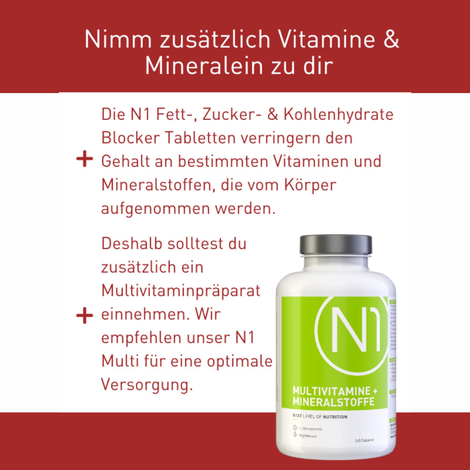 N1 Fettblocker zum Abnehmen - blockt auch Kohlenhydrate & Zucker