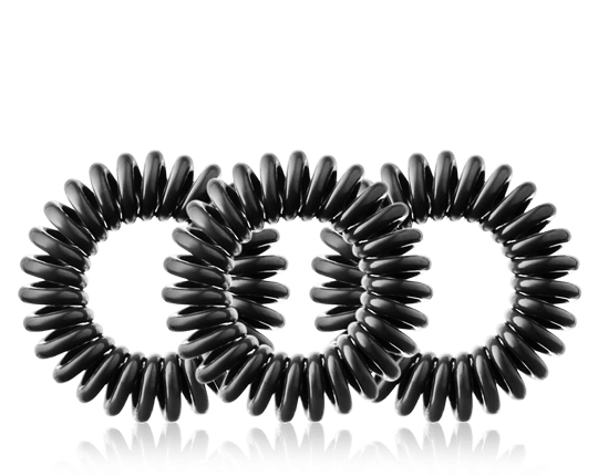 Invisibobble Original Spiral-Haargummi True Black 3-Stück