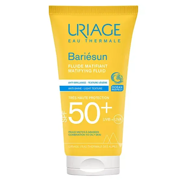 Protetor solar facial matificante Uriage Bariésun FPS 50+ 50ml